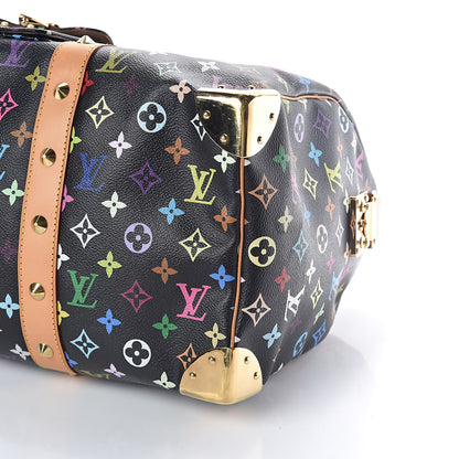 Louis Vuitton Monogram Multicolor Keepall 45 Black 9 of 9