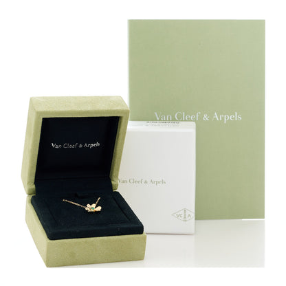 Van Cleef & Arpels 18K Yellow Gold Emerald Mini Frivole Pendant Necklace 7 of 7