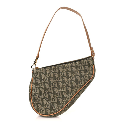 Christian Dior Monogram Mini Saddle Pochette Green 1 of 9