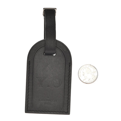 Louis Vuitton Calfskin Luggage Tag Black 2 of 4