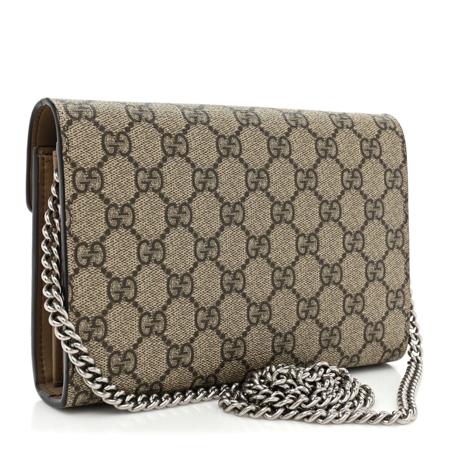 GG Supreme Monogram Mini Dionysus Chain Wallet Beige Taupe