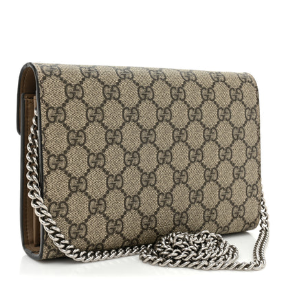 Gucci GG Supreme Monogram Mini Dionysus Chain Wallet Beige Taupe 3 of 15