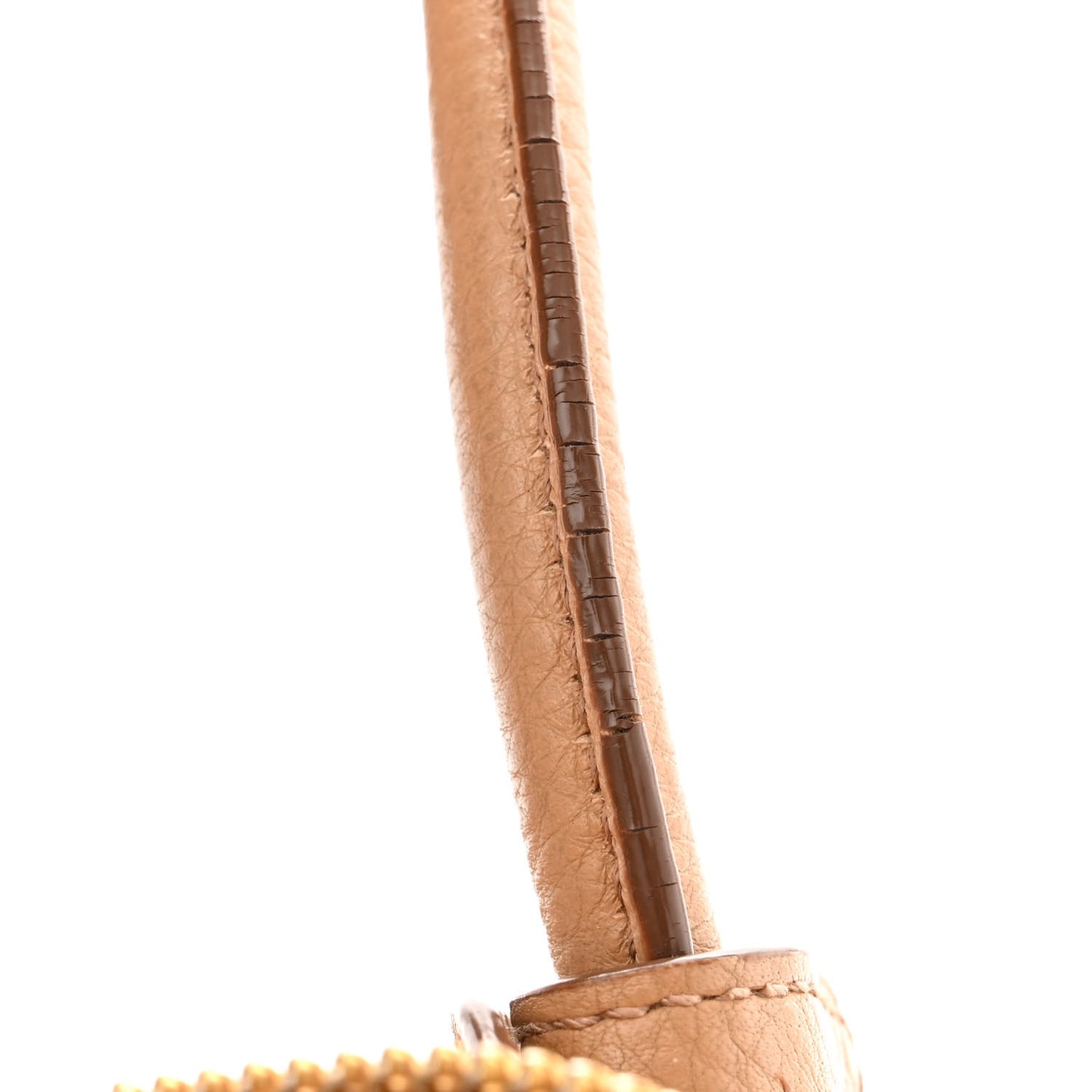 Vitello Daino Side Zip Tote Naturale