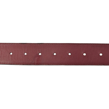 Gucci GG Supreme Monogram Blooms Moon Calfskin Interlocking G 37mm Belt 95 38 Beige Ebony Multicolor Dry Rose 4 of 5