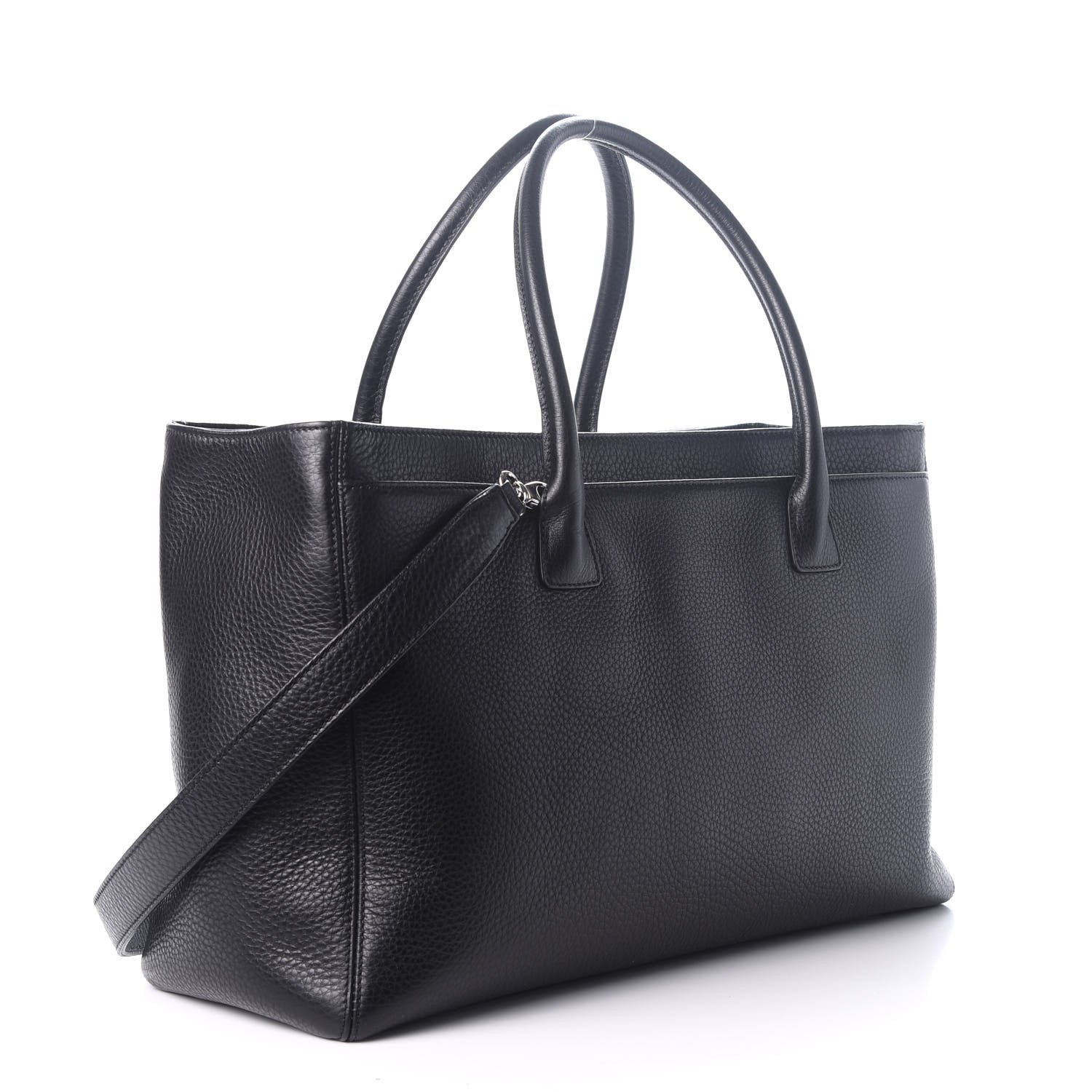 Chanel Calfskin XL Cerf Executive Shopper Tote Black 2 of 8