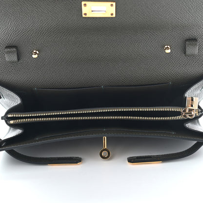 Hermes Epsom Kelly Wallet To Go Vert De Gris 5 of 8