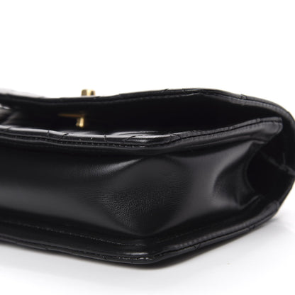 Chanel Shiny Lambskin Flap Clutch With Chain Black 7 of 11