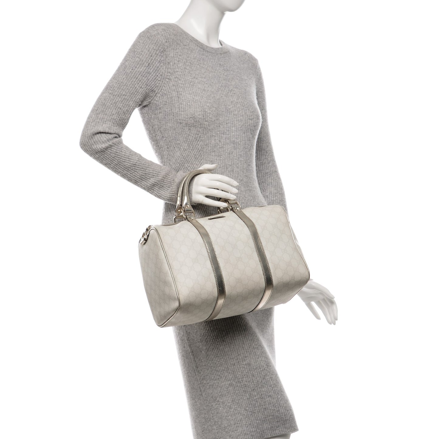 GG Plus Monogram Medium Joy Boston White