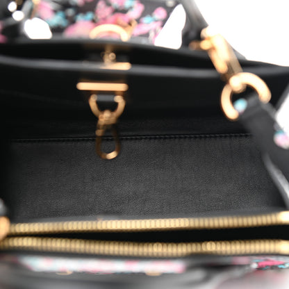 Louis Vuitton Calfskin Floral Print Mini City Steamer Black 5 of 8