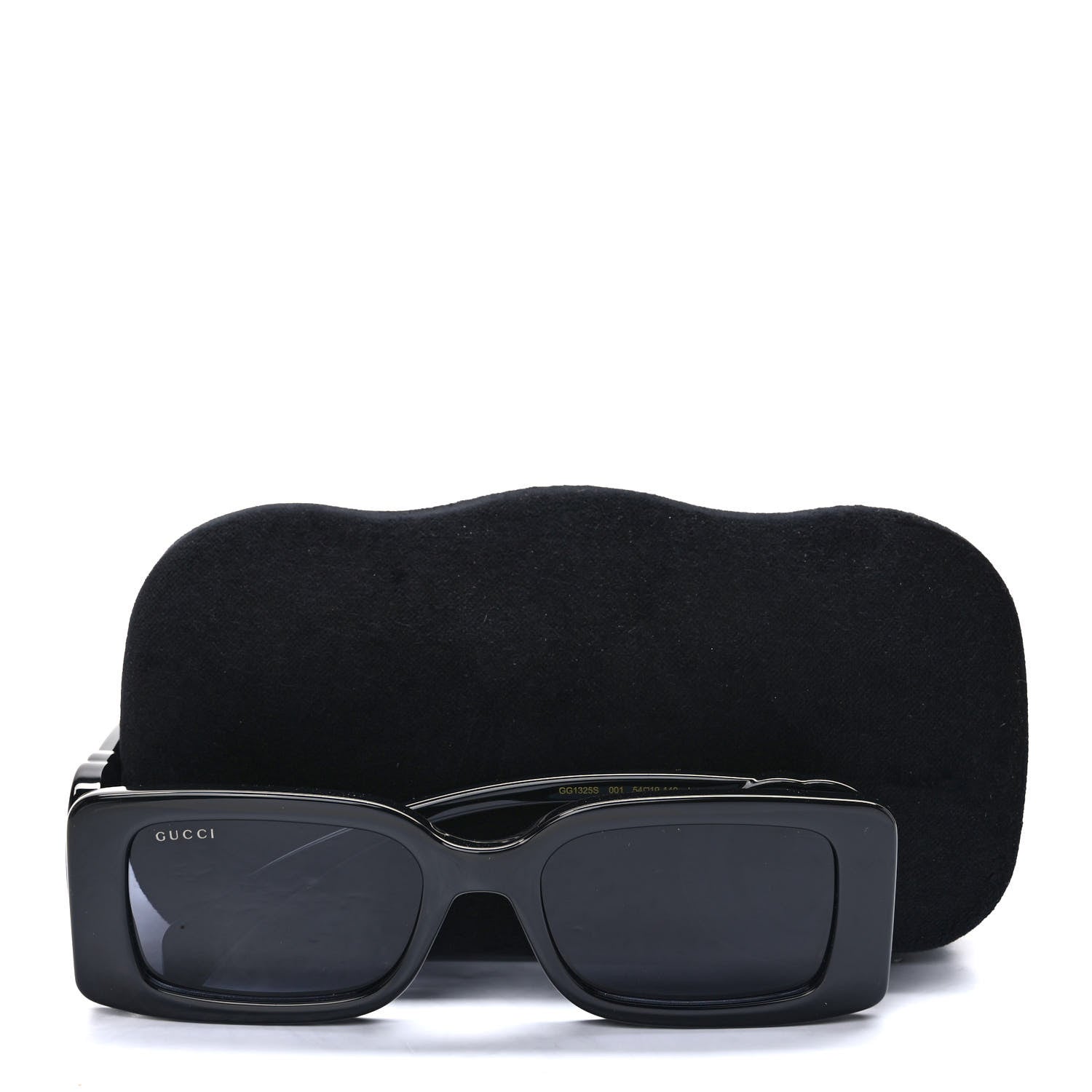 Gucci Acetate Chaise Rectangler Frame Sunglasses GG1325S Black 8 of 8