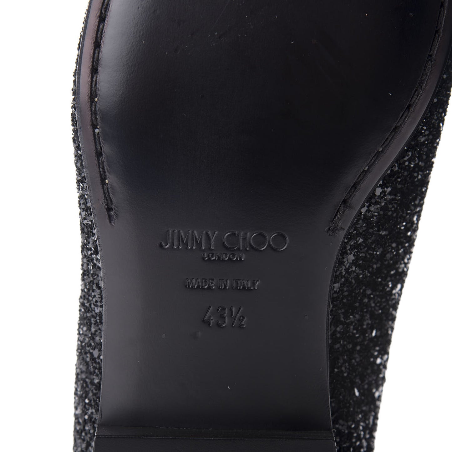 Calfskin Glitter Mens Thame Loafers 43.5 Black