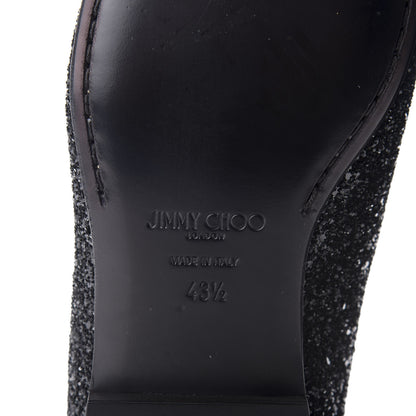 Jimmy Choo Calfskin Glitter Mens Thame Loafers 43.5 Black 8 of 8