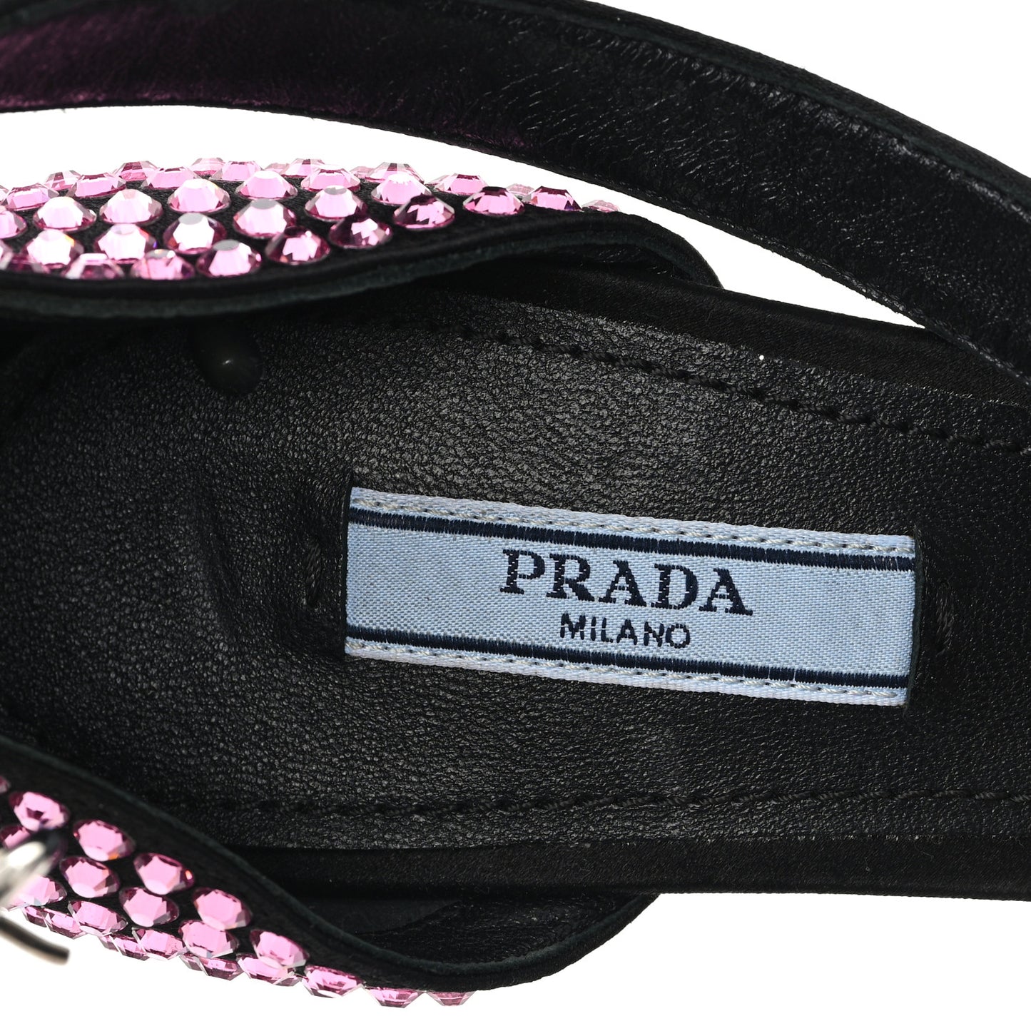 Satin Crystal Ankle Wrap 105mm Sandals 38 Rosa