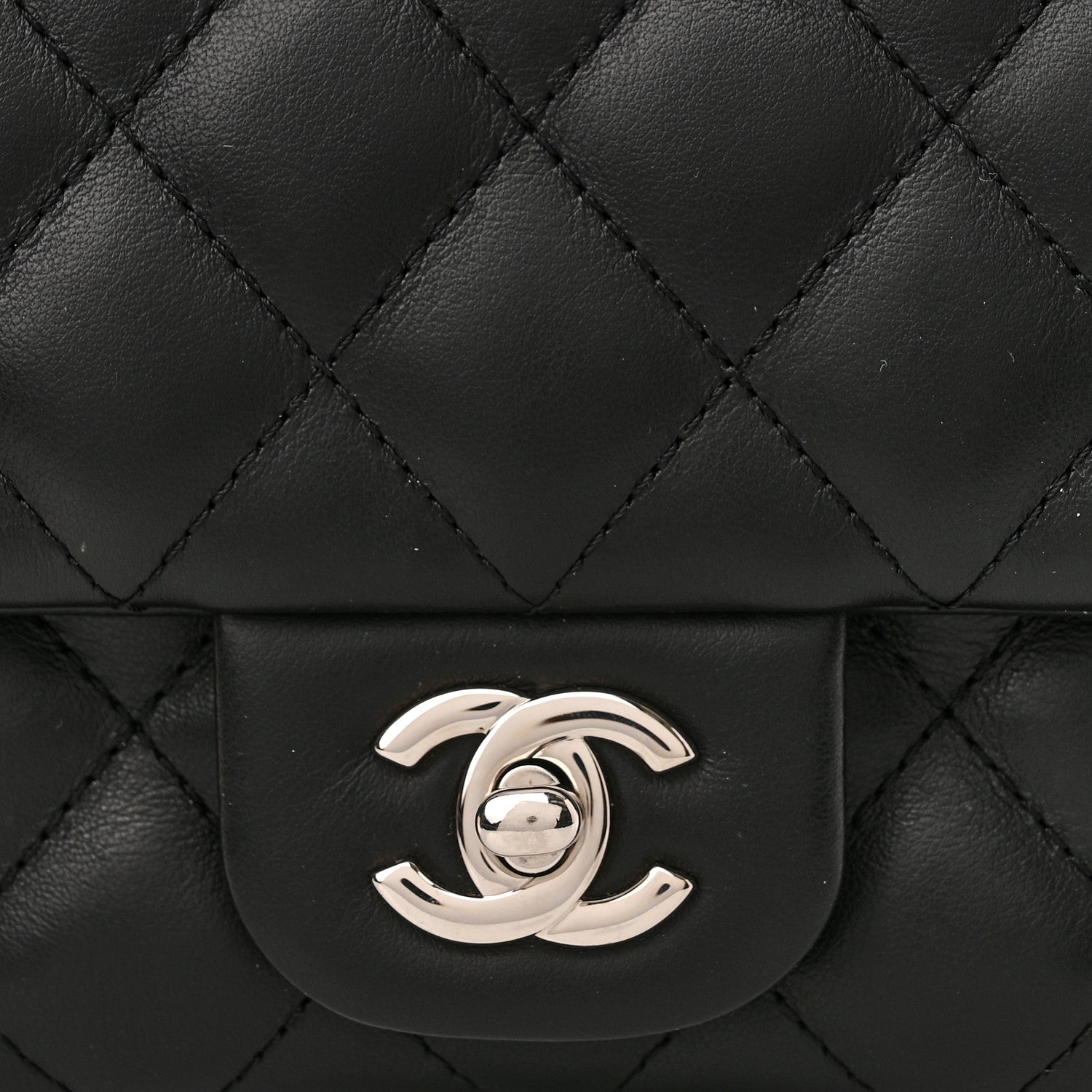 Chanel Calfskin Quilted CC Uniform Flap Belt Bag Black 8 of 11