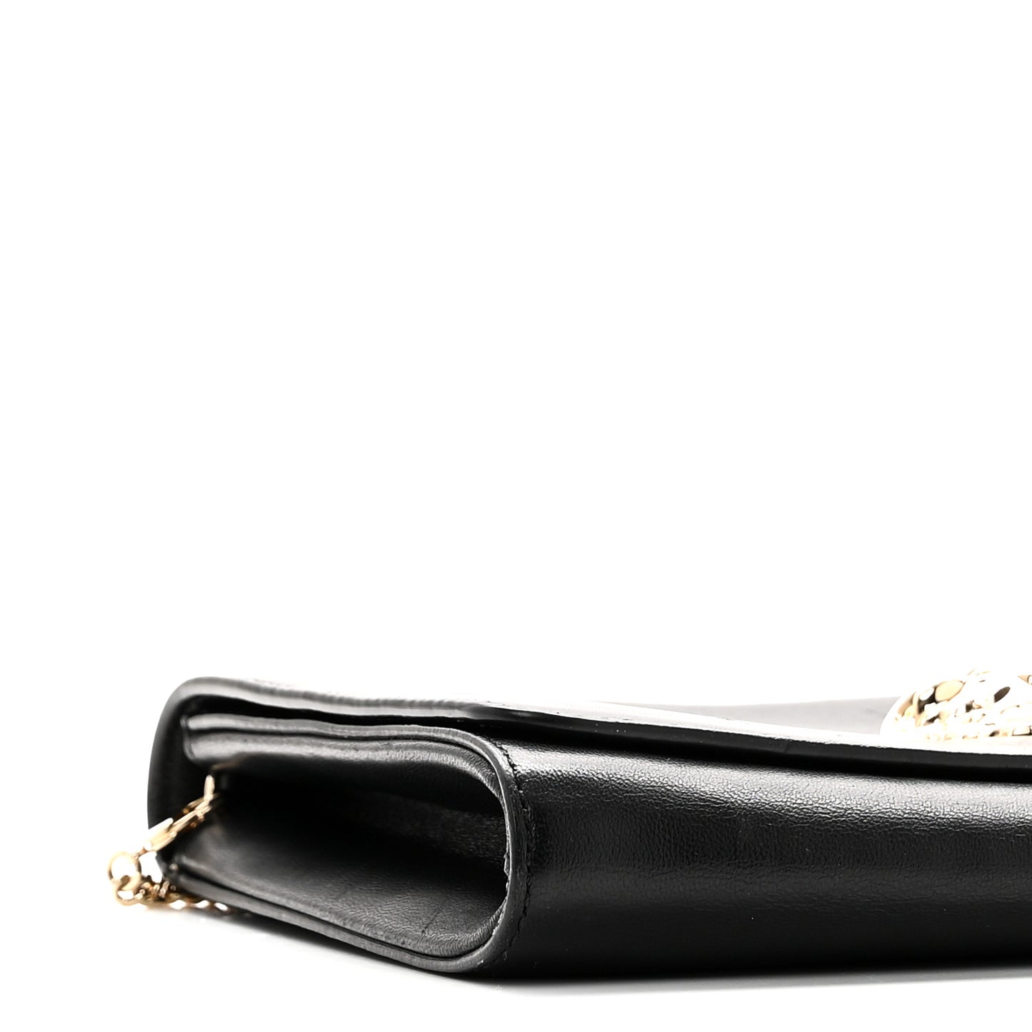 Vitello Palazzo Medusa Evening Clutch Bag Black