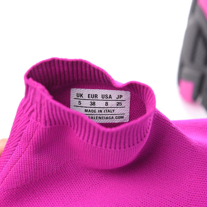 Balenciaga Neoprene Knit Womens Speed Sneakers 38 Fuchsia 6 of 7