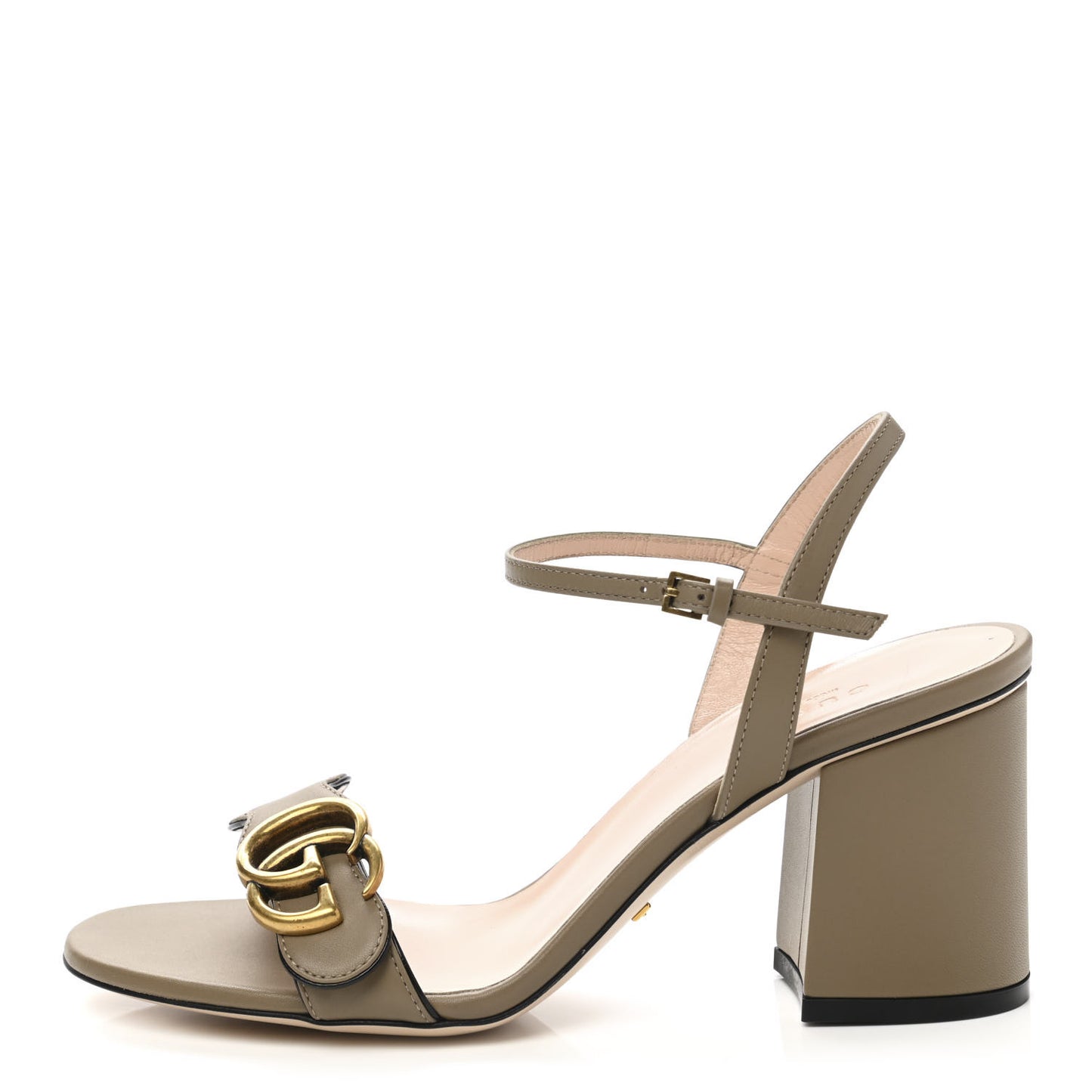 Lifford Calfskin GG Marmont Ankle Wrap 75mm Sandals 36.5 Mud