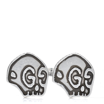 Gucci Sterling Silver GucciGhost Hamlet Skull Double Ring 25 1 of 5