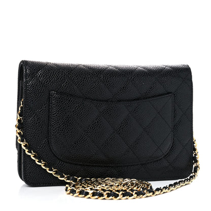 Chanel Caviar Quilted Wallet On Chain WOC Black 3 of 12
