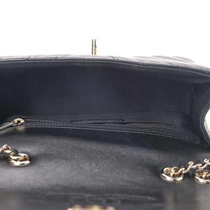 Chanel Calfskin Chevron Quilted Mini Statement Flap Black 4 of 5