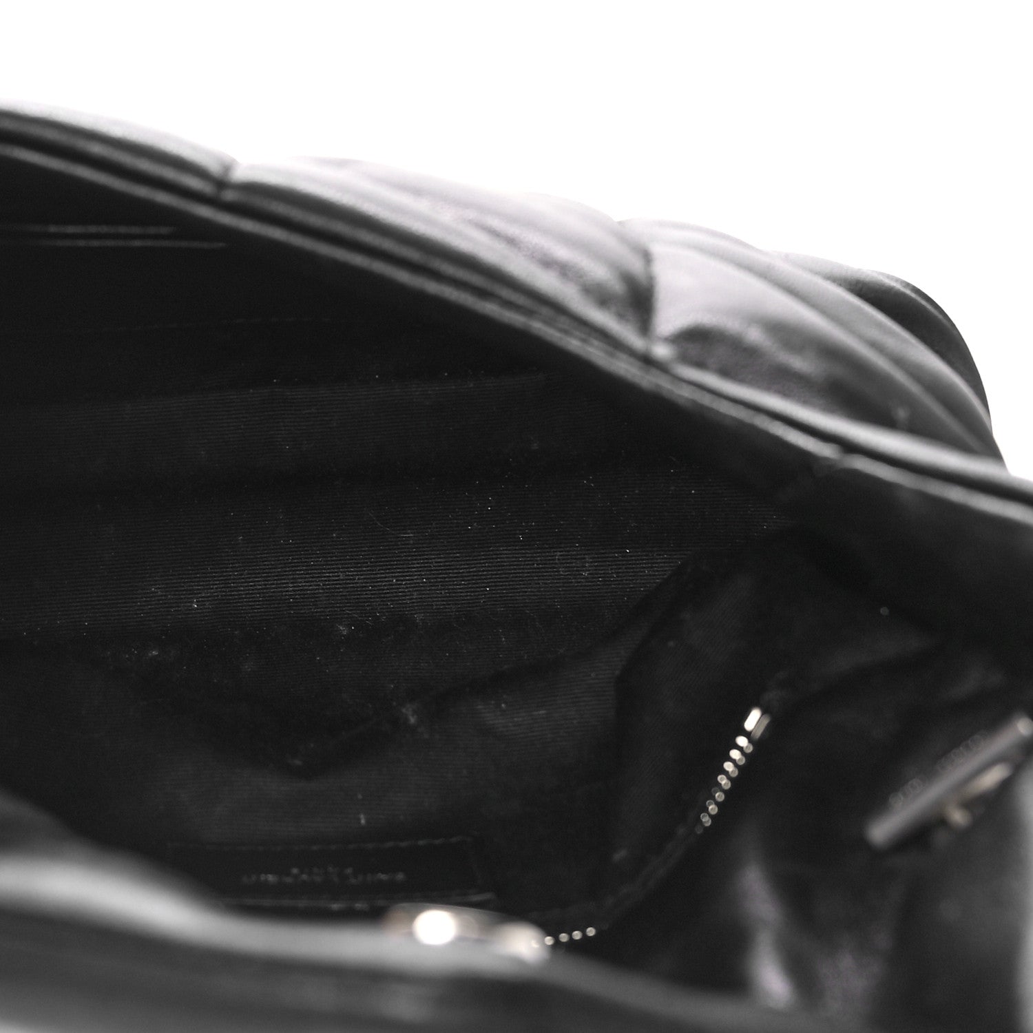 Saint Laurent Lambskin Quilted Toy Loulou Puffer Monogram Chain Satchel Black 5 of 10