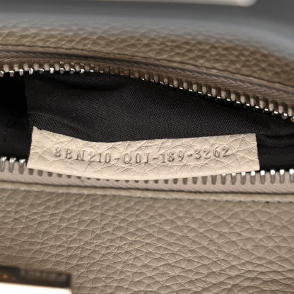 Fendi Cuoio Romano Selleria Bi-Color Large Peekaboo Iconic Satchel Asfalto Latte 7 of 8