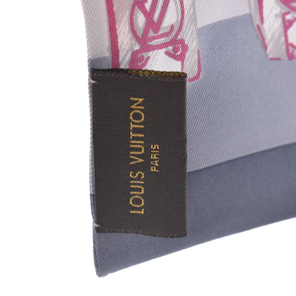 Louis Vuitton Silk Chess Bandeau Blue Ciel 4 of 4