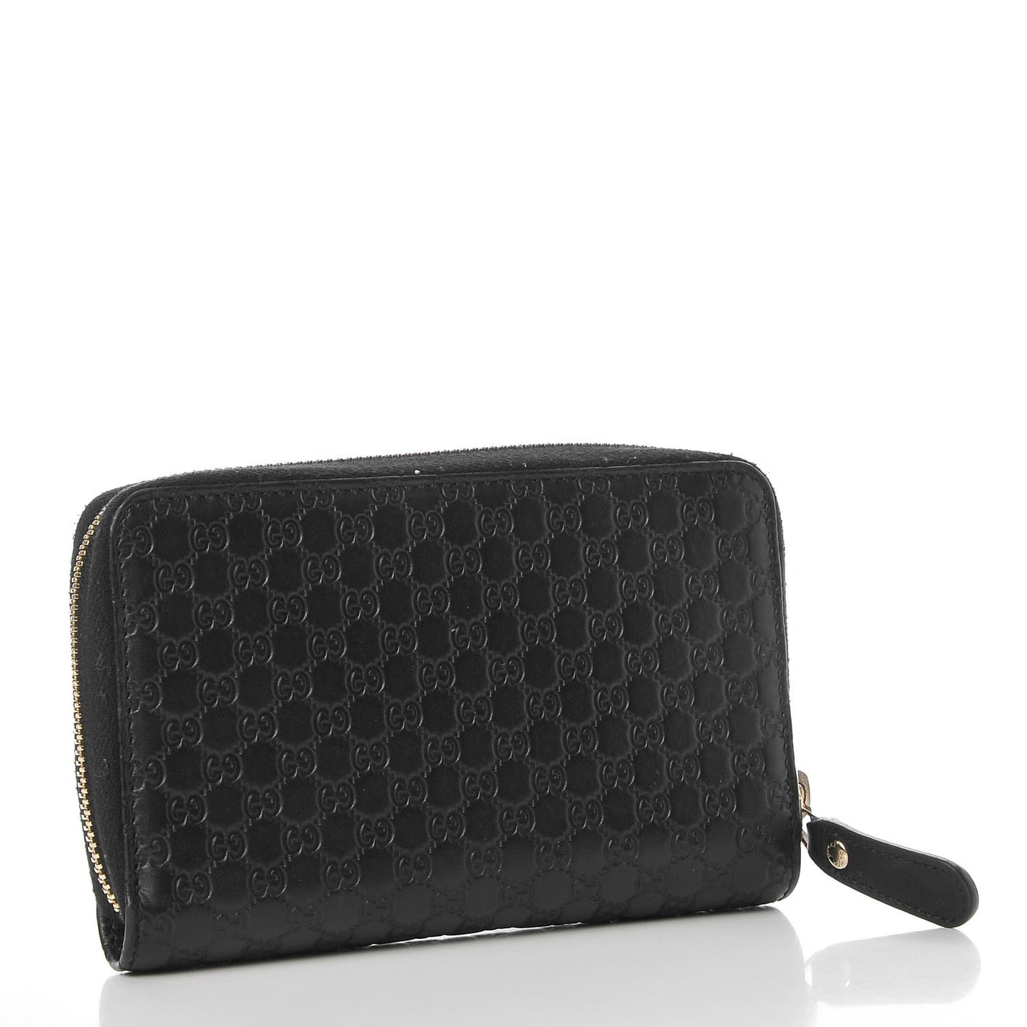 Soft Microguccissima Zip Around Organizer Wallet Black