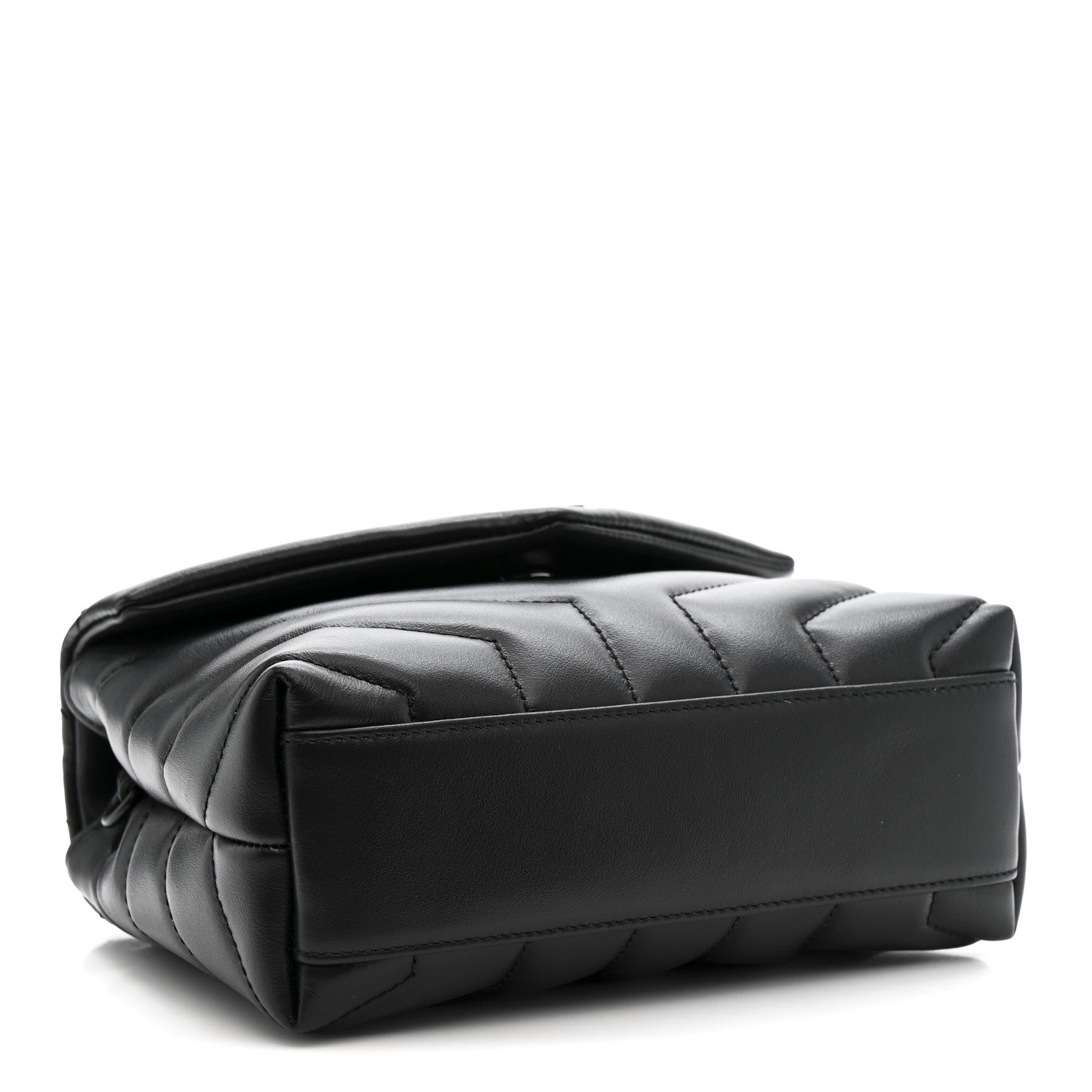 Saint Laurent Calfskin Y Quilted Monogram Monochrome Toy Loulou Crossbody Bag Black 4 of 12