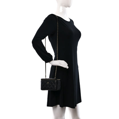 Chanel Caviar Quilted Small Vanity Case With Chain Black 2 of 9