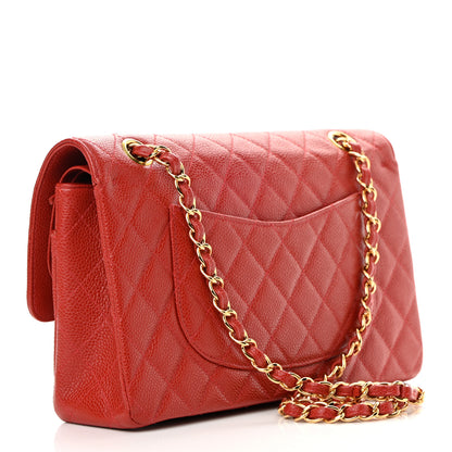 Chanel Caviar Quilted Medium Double Flap Red 3 of 14