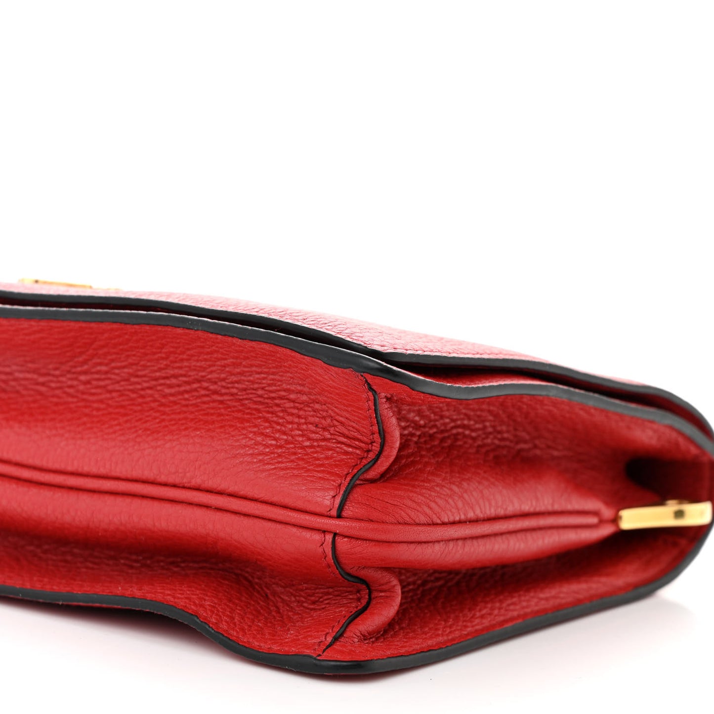 Vitello Daino Flap Crossbody Rosso