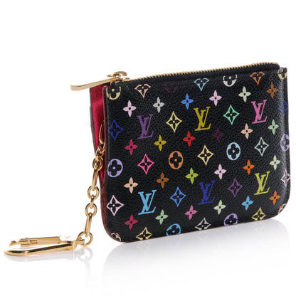 Louis Vuitton Monogram Multicolor Key Pouch Black Grenade 3 of 8