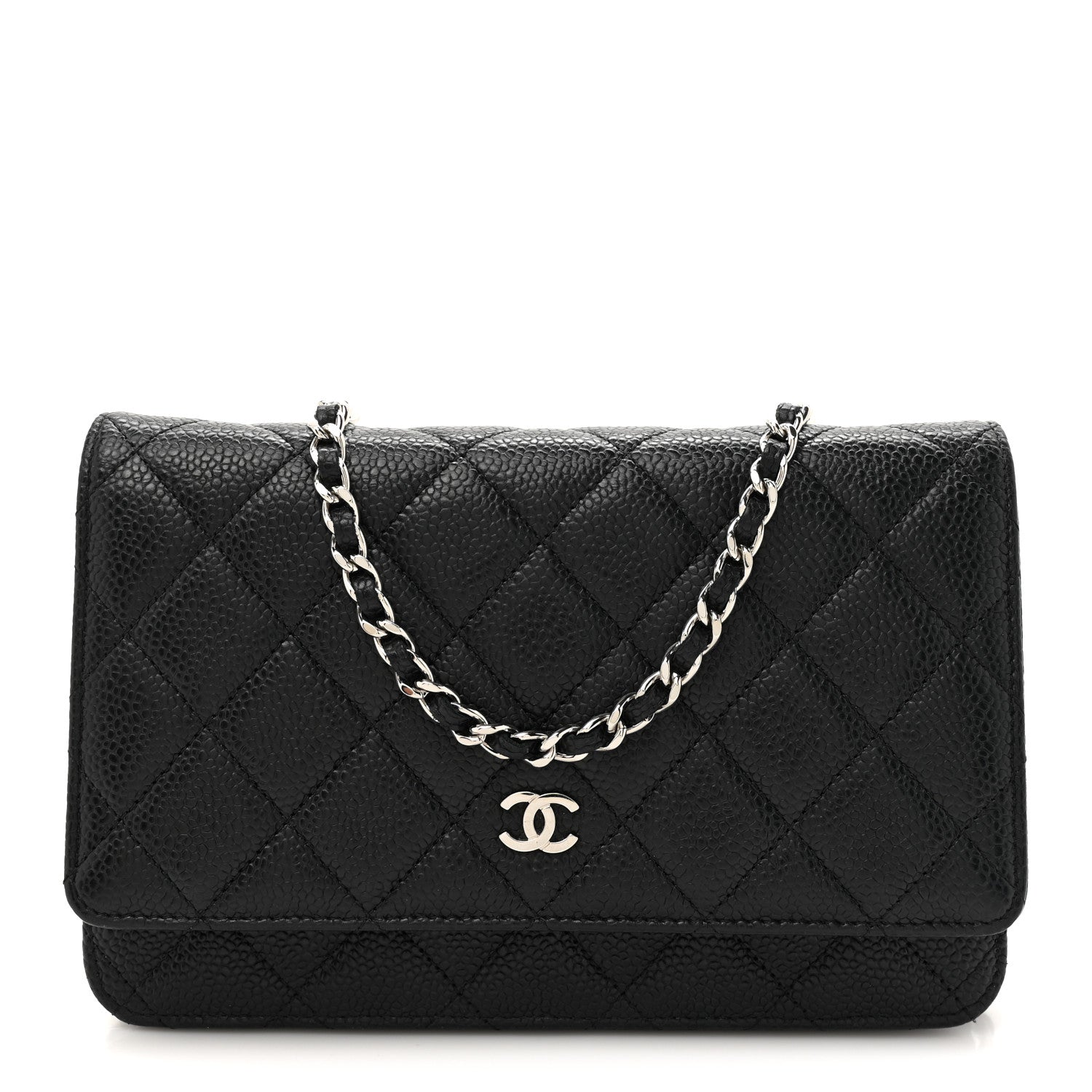 Chanel Caviar Quilted Wallet on Chain WOC Black 1 of 12