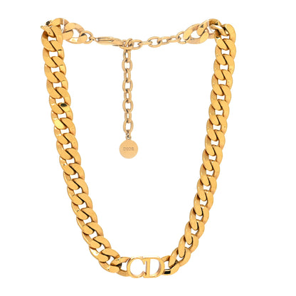 Christian Dior Metal CD Choker Necklace Gold 2 of 3
