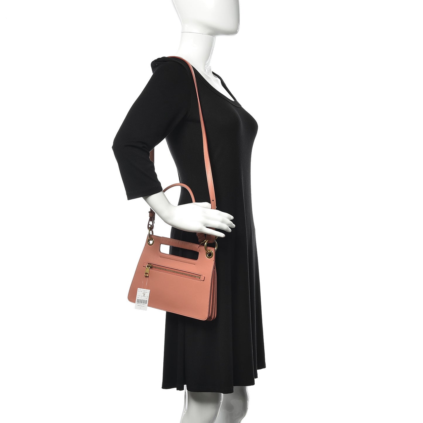 Calfskin Small Whip Top Handle Crossbody Coral