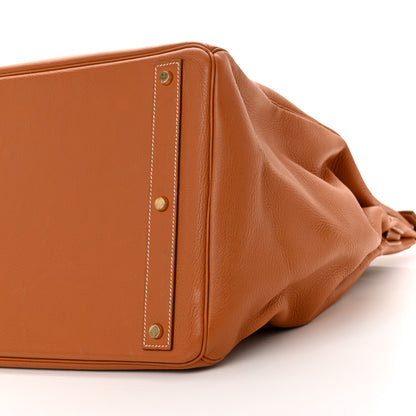 Hermes Taurillon Clemence HAC Travel Birkin 55 Gold 10 of 15