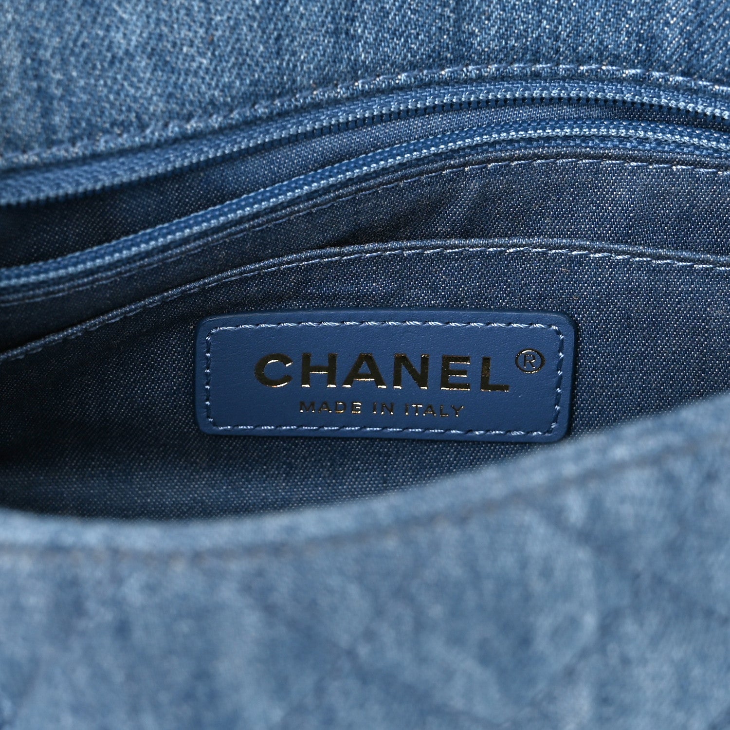 Chanel Denim Quilted Mini Pearl Crush Rectangular Flap Blue 8 of 11