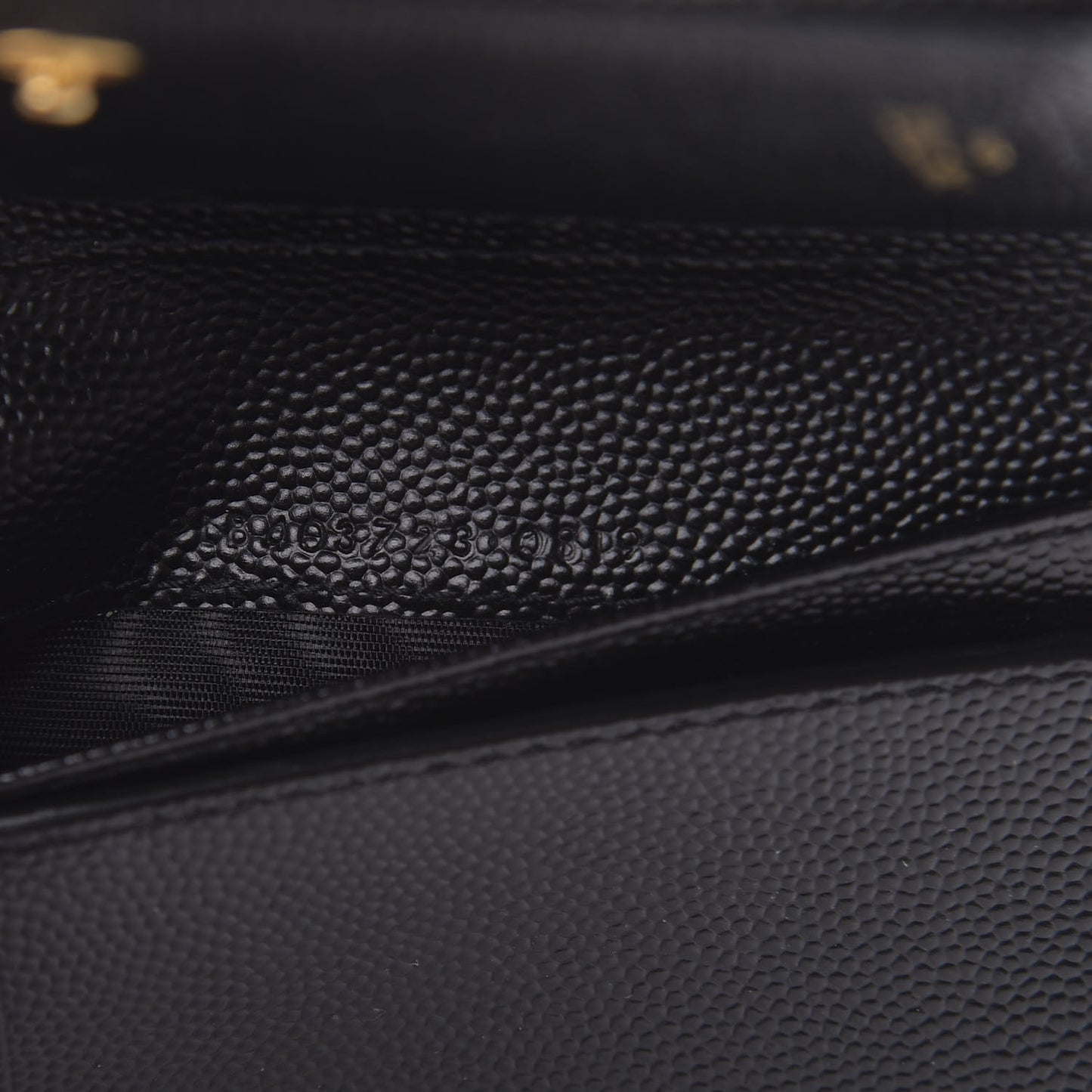 Grain De Poudre Matelasse Chevron Monogram Compact Zip Around Wallet Black