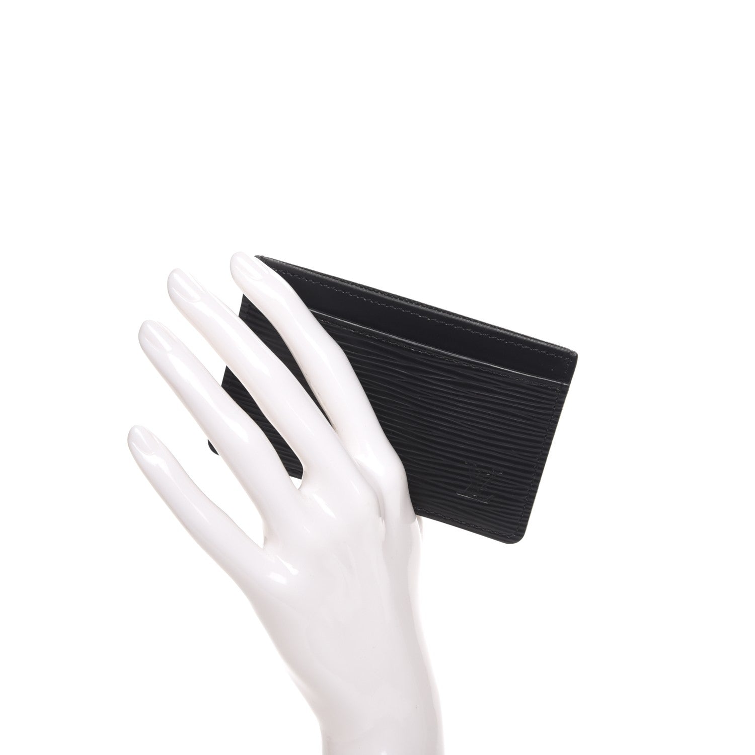 Louis Vuitton Epi Card Holder Black 2 of 8