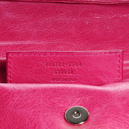 Balenciaga Agneau Giant 21 Silver Hardware Envelope Clutch Cyclamen 10 of 10