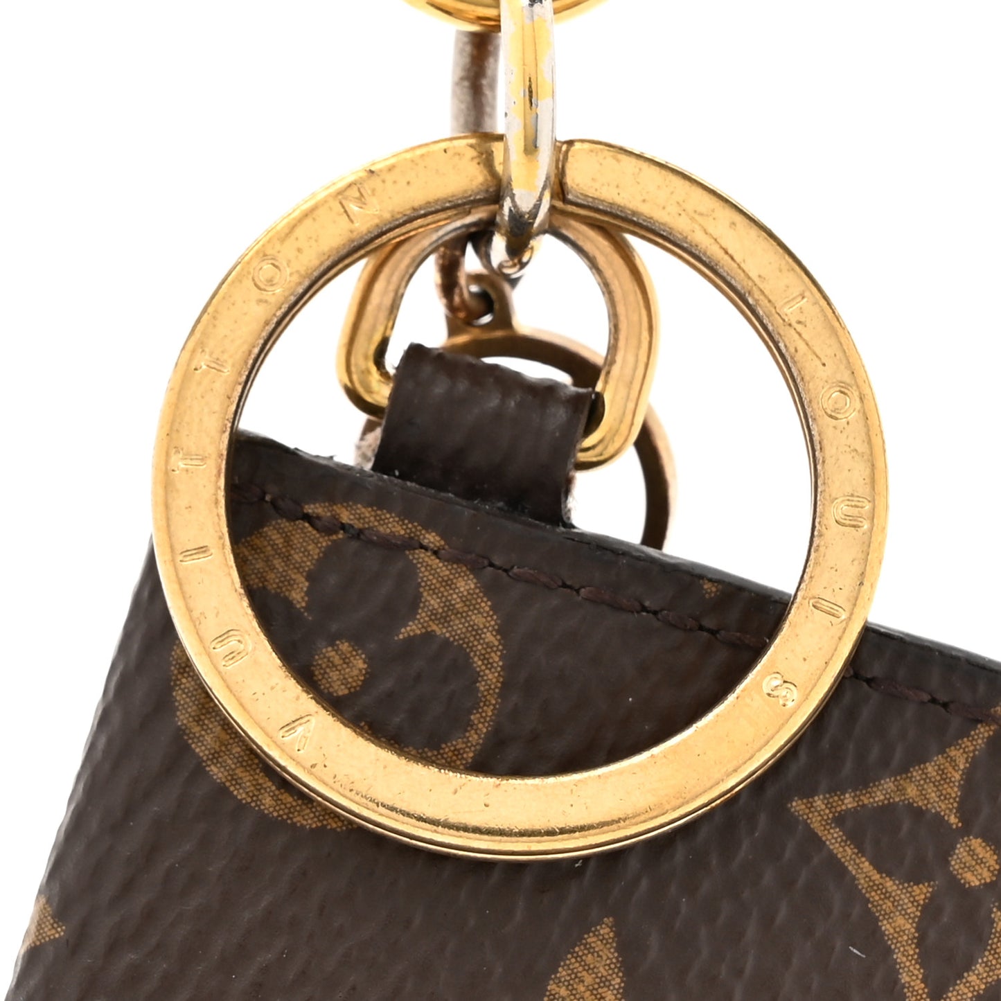 Monogram Kirigami Pouch Bag Charm Key Holder