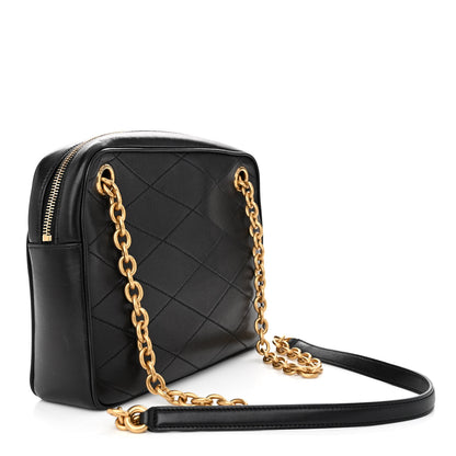 Saint Laurent Lambskin Quilted Le Maillon Chain Strap Crossbody Black 3 of 12