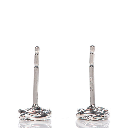 David Yurman Sterling Silver Diamond 7mm Infinity Stud Earrings 5 of 5