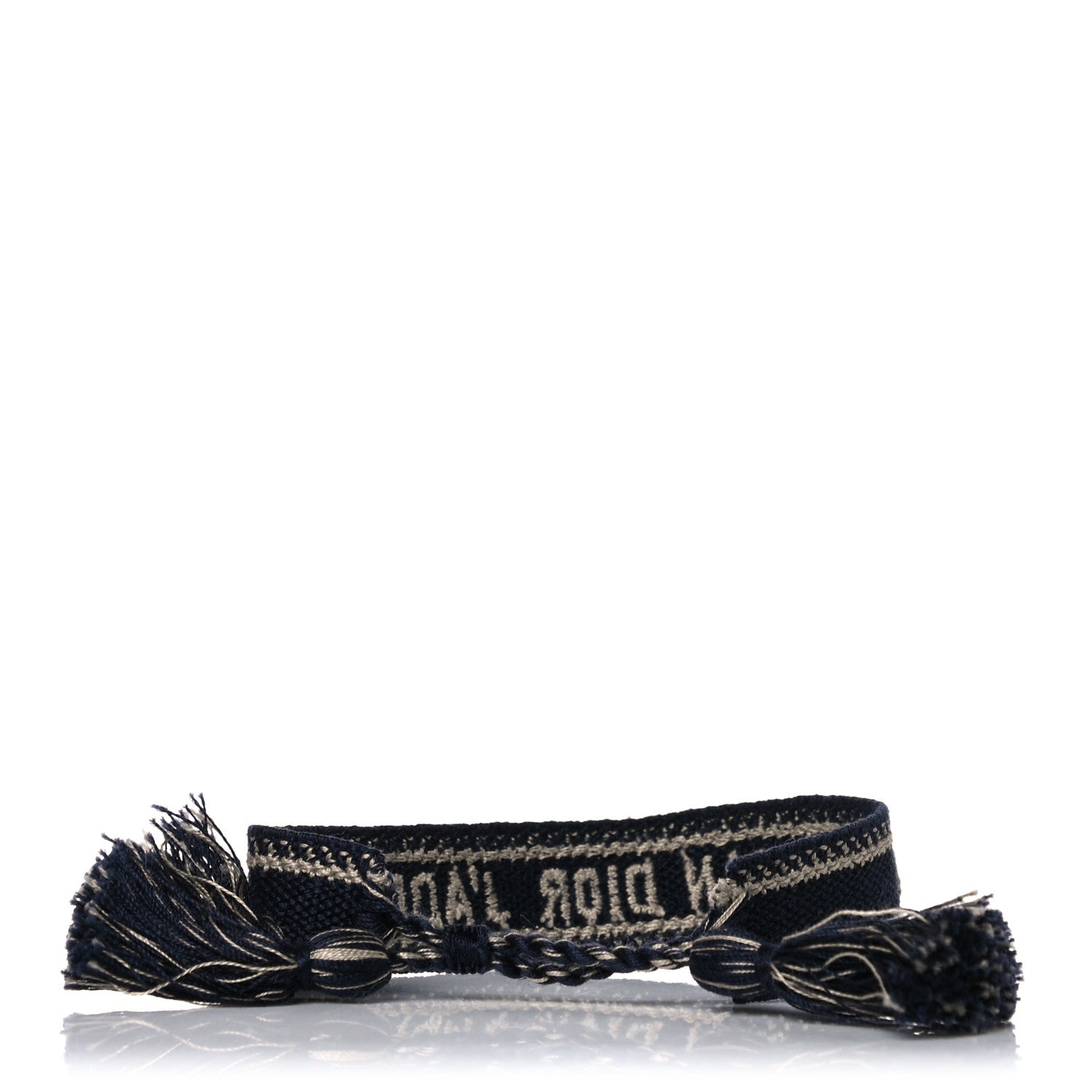 Christian Dior Woven Cotton J'Adior Friendship Bracelet Navy 3 of 4