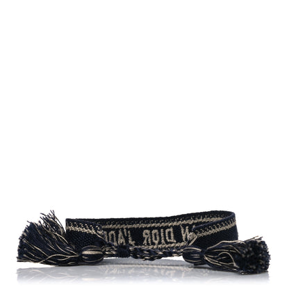 Christian Dior Woven Cotton J'Adior Friendship Bracelet Navy 3 of 4