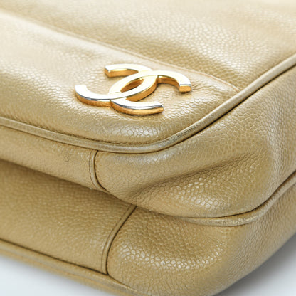 Chanel Caviar Shoulder Bag Beige 11 of 25