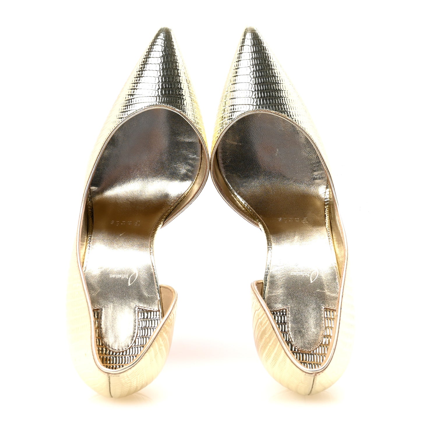 Metallic Calfskin Lizzy Iriza 100 Pumps 38.5 Gold