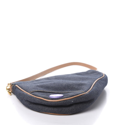 Christian Dior Denim Saddle Pochette Blue 7 of 13