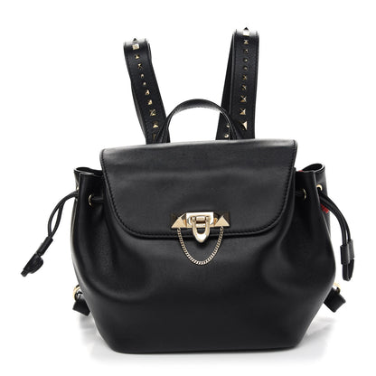 Valentino Garavani Vitello Rockstud Demilune Backpack Black 1 of 9